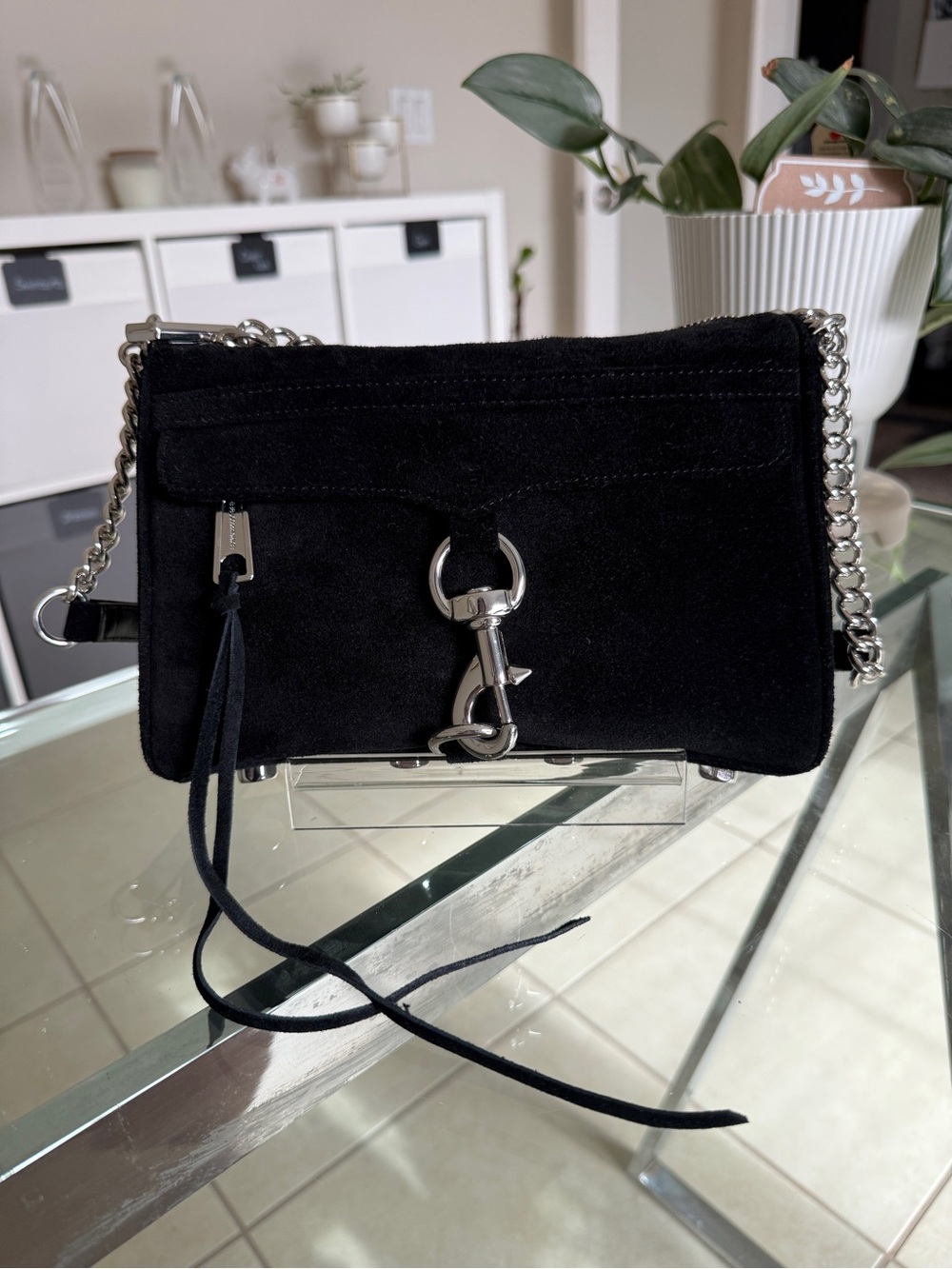 Rebecca Minkoff Black Suede Crossbody Bag